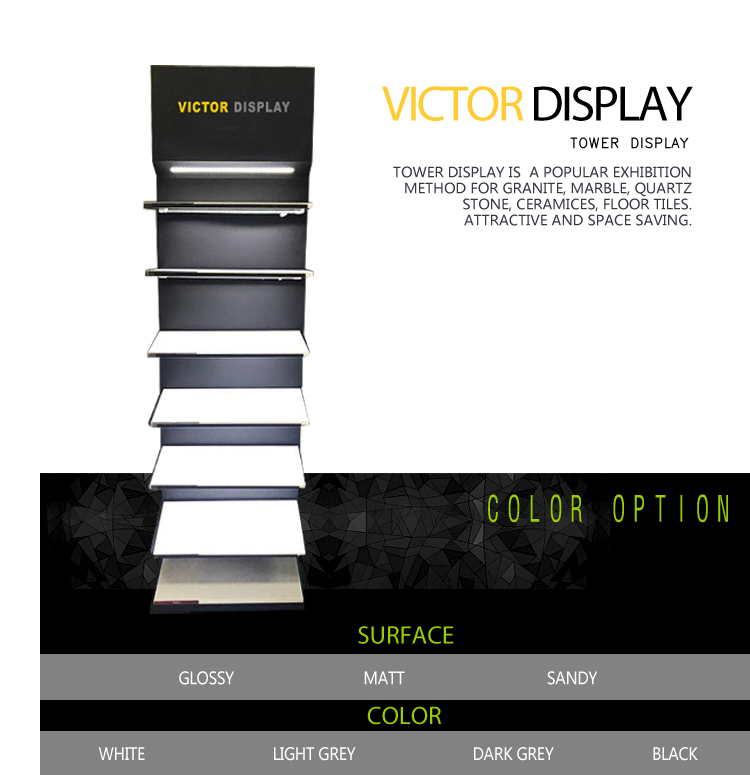 VQ085 Tower Display With Light for Quartz Stone
