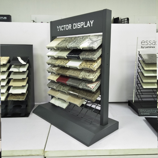 Metal Custom Quartz Stone Desktop Display Rack