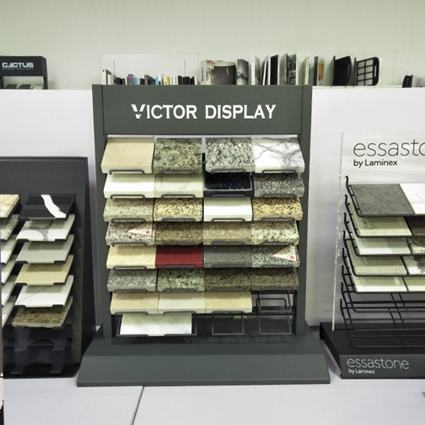 Metal Custom Quartz Stone Desktop Display Rack