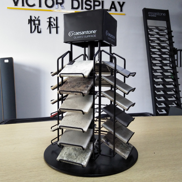 Quartz stone display stand for stone samples