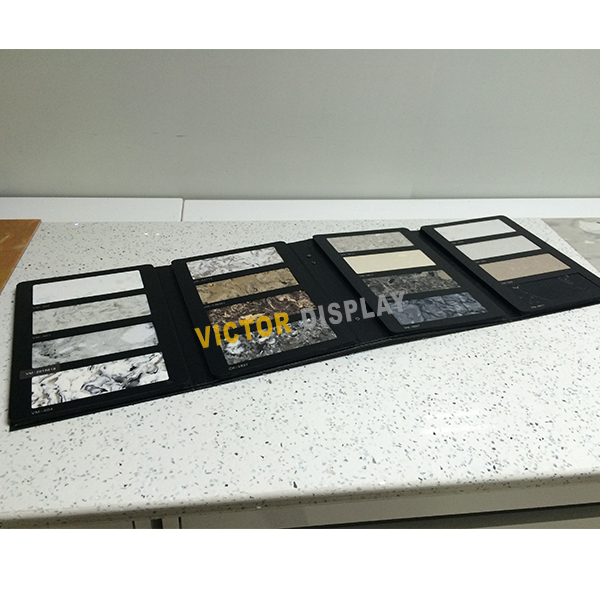 VS106 Leather Quartz Stone Display Book