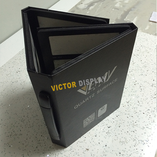 VS106 Leather Quartz Stone Display Book